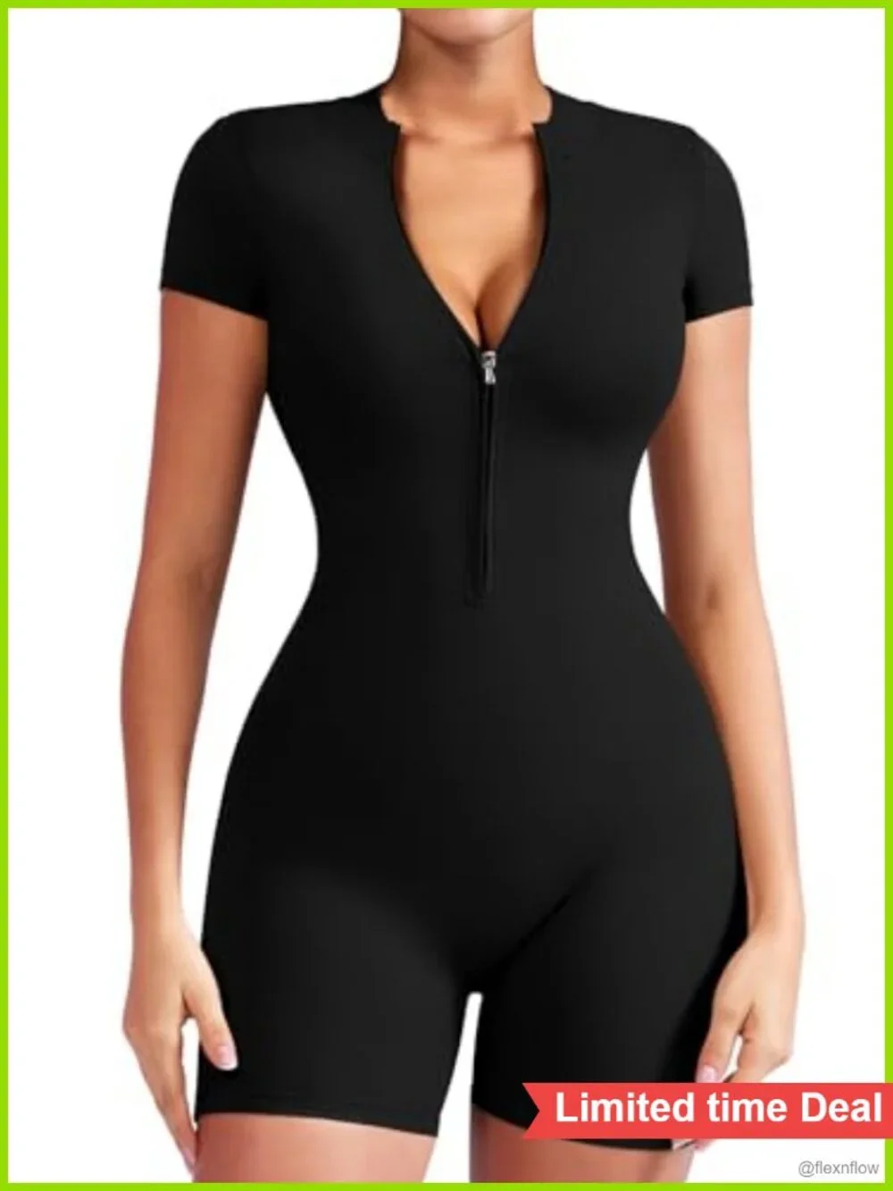 High Compression Squat Proof Quick Dry Short Sleeve Jumpsuit